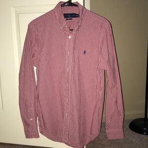 Men’s Medium Ralph Lauren red Checker Dress shirt